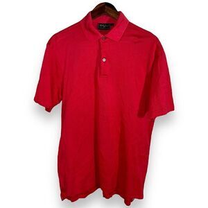Bobby Jones Red Mesh Golf Polo Shirt Size L